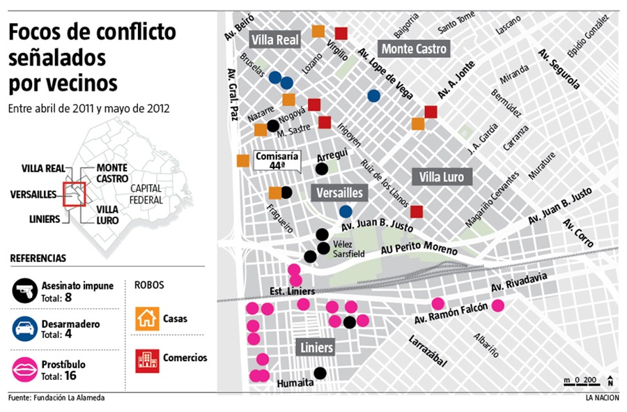 Ante el aumento de robos y hurtos, convocan a elaborar un mapa del delito de la Comuna 10