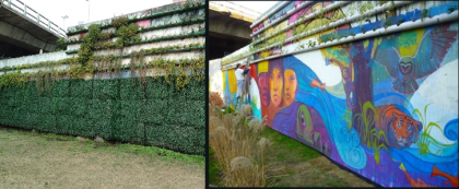 Destinan más de $300 mil al mantenimiento del «Muro Verde» que tapó un Mural en Villa Luro